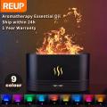 Flame Aroma Diffuser Air Humidifier Ultrasonic Cool Mist Maker Fogger Led Essential Oil 3D Effect Fire Lamp Difusor Air Humidifier. 
