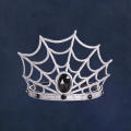 Synthetic Spider Crown Eye-catching Non-Drop Black Halloween Crown Lightweight Cosplay Crown for Halloween Parties Masquerade. 