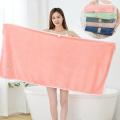 70x140cm Coral Fleece Bath Towel Water Absorption Coral Edge Wrapping Microfiber Towel Quick Dry Magic Wash Clothing. 