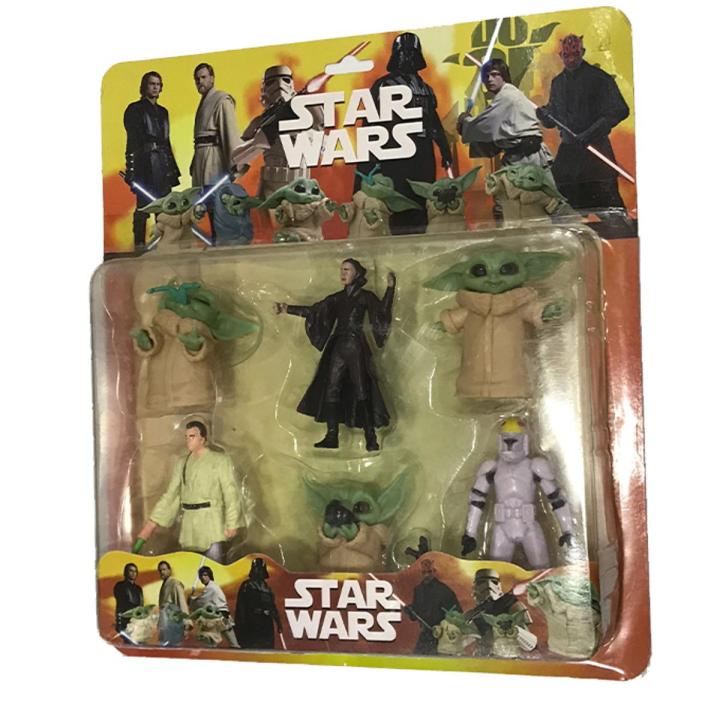 Star Wars: The Mandalorian and Baby Yoda Action Figures 6pcs