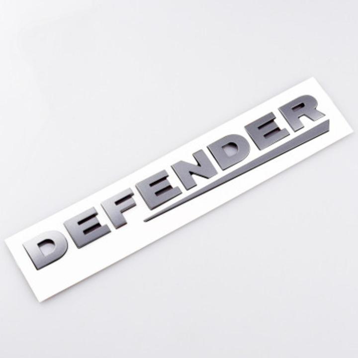 1X 3D Black Gray ABS Lettering Badge Emblem 90 110 Tailgate Sticker Defender Trunk Decal Car Logo