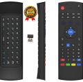 MX3 - Air Mouse Remote - For Android Tv Box, Television & Computer - Smart Air Fly Mouse - Mini Keyboard - Built-in QWERTY Keyboard - Universal 3 in 1 Smart TV Box Remote working all Android Box. 