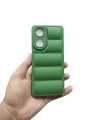 OPPO A58 4G Back Cover Soft Puffer Case Camera Protection Box design Down Jacket Phone Case. 