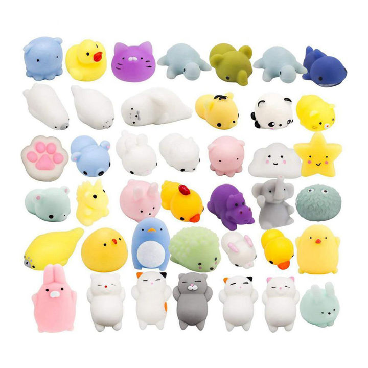 NYT Random 30 Pcs Cute Animal Mochi Squishy Kawaii Mini Soft
