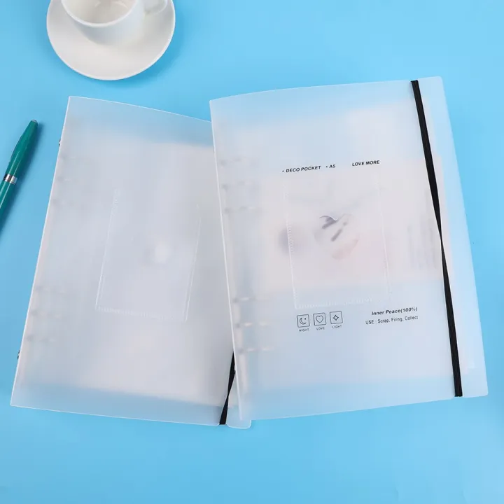 %E3%80%90NEW%E3%80%91%20Transparent%20A5%20Frosted%20Binder%20Shell%20For%206-Ring%20Notebook%20Binders%20Files%20Reports%20Storage%20Organizer%20Clear%20Loose%20Leaf%20Pouch%20-%20Image%203