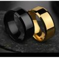 2 Rings Titanium Gold & Black For Boy Girls. 