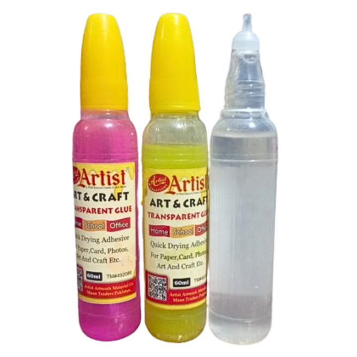 Artist Transparent Glue for Glass – Transparent Liquid Glue School Glue For Slime – 60ml