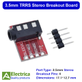 3.5mm TRRS Stereo Jack Breakout Extension Board MP3 Audio Earphones Headset Microphone Interface Module. 