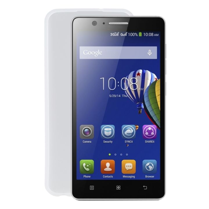 TPU Phone Case For Lenovo A536(Transparent White)