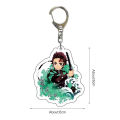 Keyring Two-sided Decorative Acrylic Demon Slayer Anime Keychain for Gift. 