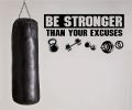 WallsArt Store Be Stronger Than Your Excuses Sticker, Gym Wall Decal Exercise Wall Sticker, Fitness Wall Decor for Gym, Inspirational Wall Quotes Sticker. 