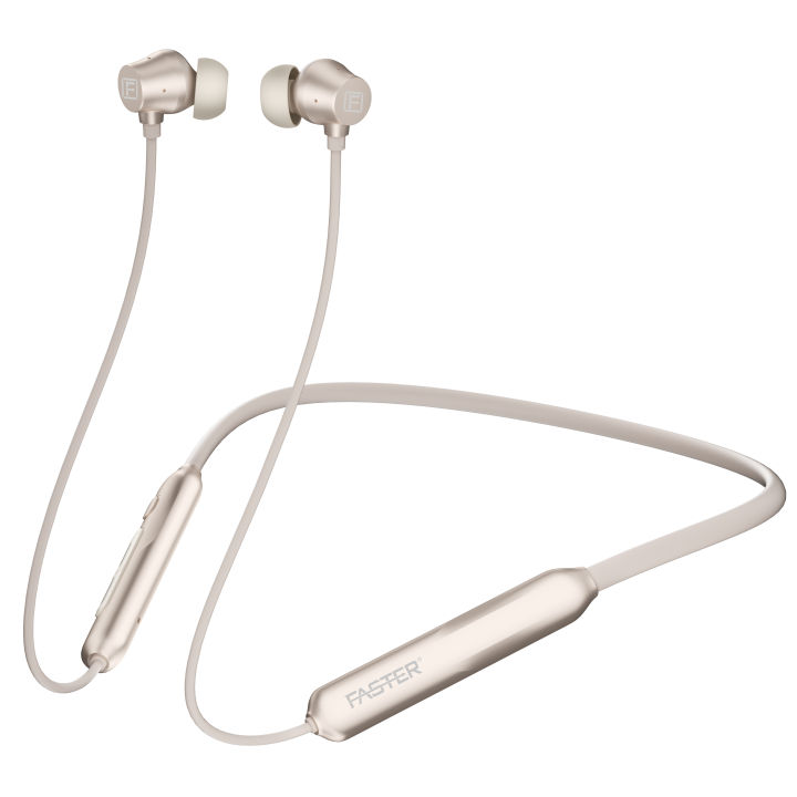 Faster TG-340 Magnetic Neckband Wireless Bluetooth Earphones- Wireless Sports Bluetooth Earphones Earbuds with ANC and ENC- InEar Wireless Neckband Headphones- InEar Bluetooth Headphones