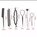 hair loop styling tool with hair com tail pack ofset 6 pcs 4 pcs hair diy kit braid tools2 pcs(6item in the set) braid tool for new hair styling hair fashion accessory for girls and womens. 