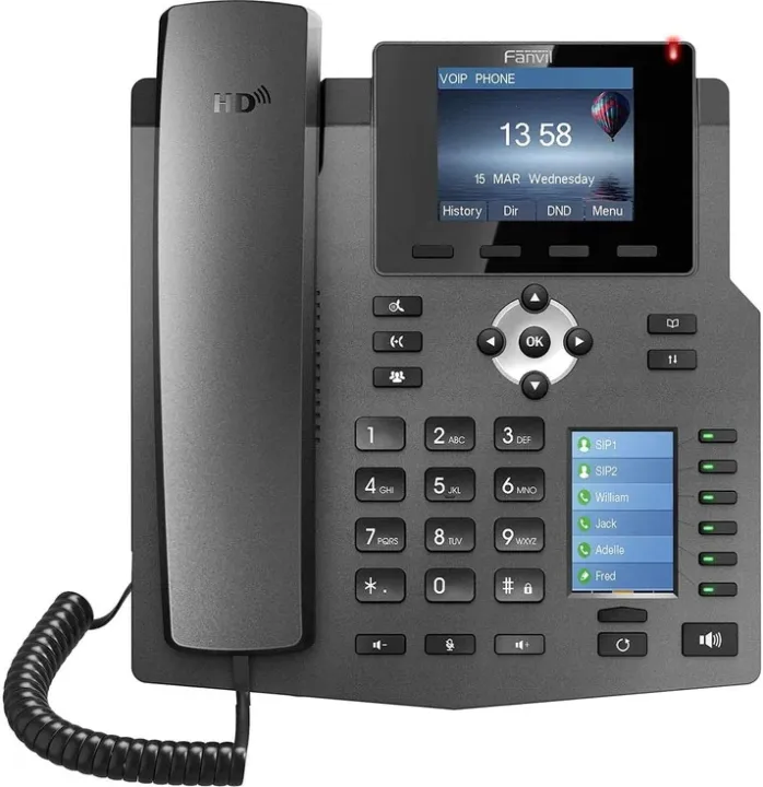 Fanvil%20Enterprise%20IP%20Phone%20X4%204%20SIP%20Line%20PoE%20Capable%20and%202.8"%20Color%20Screen%20-%20Image%204