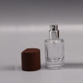 Portable design Perfume bottle Leak-proof Transparent Wooden cap Spray vial 15ml capacity Thick glass Cosmetic container for. 