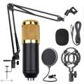 Legendary Live Broadcast Microphone BM800 Condenser Microphone Set With V8 Sound Card Condenser Microphone Bundle Live Sound Card kit with Adjustable Mic Arm Stand Desk for Studio Recording & Broadcasting. 