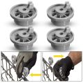 4 x Dishwasher Lower Basket Rail Wheels for Bosch Neff & Siemens Grey 165314. 