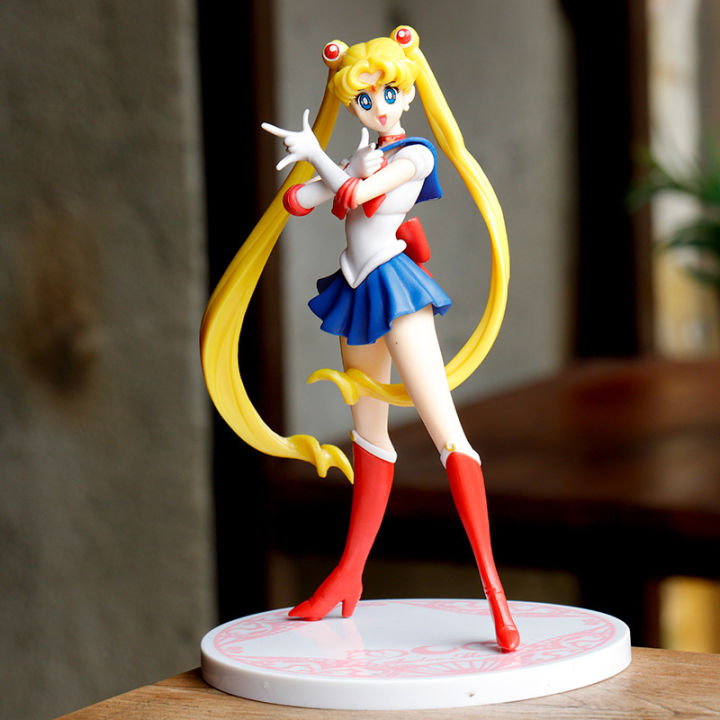 Animation character model female warrior anime person 17cm cartoon cute girl beauty thing PVC action kawaii doll desktop decoration Buried Buzie