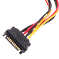 1PC 20CM Sata Extension Cord For HDD SSD Hard Disk SATA Power Y Splitter Cable 15 Pin Male To Dual 15 Pin Female Power Cable Mushen. 