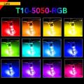 Car Remote Control head light parking bulbs multi color & Flasher, Multi LED Bulb Parking lights T10 Multi Color light RGB. 
