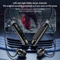 （New）Porui LED Diplay Wirele Bluetooth 5.3 Headphone Neck Hanging Magnetic Headet Memory Collar Aborption Earphone Cable port In Ear Earphone with Mic. 