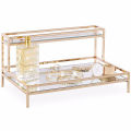 Double Decker Mirrored Vanity tray Lipstick perfume storage. 