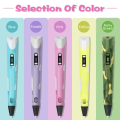 3D Pen 3D Printing Pen PLA Drawing Printer Pen LCD Display with 3 Colors Random PLA Filament Refills, Art Crafts Gift for Kids Adults. 