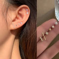 5 Pcs Pearl Crystal Small Ear Stud Earrings Set for Women Girls Fashion Ear Studs Ear Jewelry Encounter. 