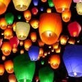 Pack of 3 Pieces Sky Lanterns Multi Color Large Size. 