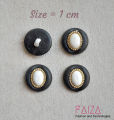 5-Pieces Fancy Black Buttons | Fancy Buttons for Men/Women Kurta, Kurti | Ladies and Gents Suit, Coat, Shirt Buttons | Fancy Buttons. 
