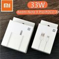100% Original Xiaomi MI 33W Turbo Fast Charger Turbo Charge 2.0 Turbo Charger 33watt with Type C Cable for Mi 10, Mi 10T Pro, POCO M2 Pro, POCO X3, xiaomi Redmi note 9 pro 10X pro mi 9 9t PRO lite. 