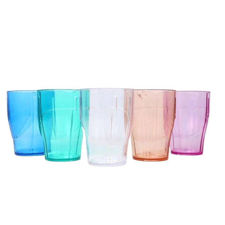 Set of 6) Water Glass , Milk Glass , Juice Glass , Plastic Cup , Beverage ,  Beautiful Acrylic Drinking Glass , Unbreakable Plastic Acrylic Glass |  Daraz.pk