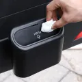 Car Mini Dustbin With Lid, Garbage Organizer. 