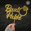 Baat Pakki Glitter Cake Topper For Party Celebration, Wedding Topper in Urdu with Multicolors. 