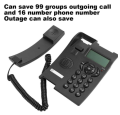 Loudspeaker CLIHigh Quality Landline PTCL Telephone Set Home Telephone  Black ABS Hotel Business Guest Room Caller Identification caller identification FSK and DTMF Loudspeaker Telephone Set Home Wired Landline Phone Business Office Corded Desk Phone High. 