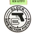 Car Styling Rear Waterproof Round G Lock Sticker Black 01 PC. 