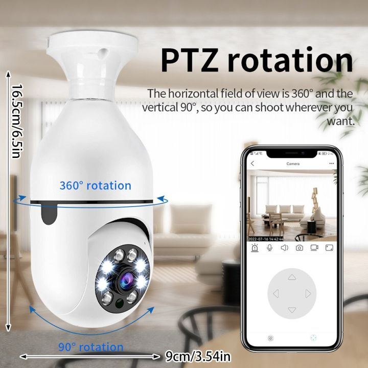 Wifi rotation 1080P/2MGP Colour Night Vision Camera PTZ Smart WiFi Camera