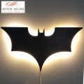 3D Batman LED Wall Lamp – Black Gaming Room Decor, Night Light Wall Art. 