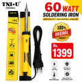 TNI-U 60W Non-Adjustable Temperature Soldering Iron | Fast Heating Electric Solder Iron for Electronics Repair & DIY | High Quality Tip | Home & Professional Use. 