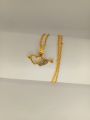 Gold Plated double Dil Locket With Chain with Heart Pendant Necklace for Ladies & Girl. 