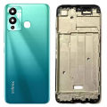 Infinix Hot 12 Play Middle Frame Housing with Power Volume Buttons & Camera Lens Complete Body Casing Replacement Hot 12 Play - Green. 
