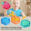 Pocket Puzzle Beads Toy Colorful Brain Teaser Puzzle Board Game for Kids Adults Fun Learning Toy on Interactive Bead Game. 