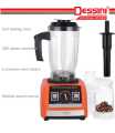 Dessini Italy 3 in 1 Stainless Steel  Multi-Purpose Blender High Performance for Kitchen Professional Blender/Chopper/Grinder, Smoothies Mixer Juicer Extractor With 2.5L Jug And 4L Chopper & 400ml Grinder Power Full Motor Easy To Operate or Clean, |. 