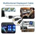 DisplayPort Cable Monitor Cable (Display Port) DP to Displayport 1.2 Cord 6 feet Compatible with DP 1.1/1.2 Supports 1440P@144HZ,2K@144Hz, 4K@60Hz-Black,Gold Plated. 