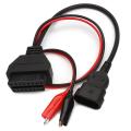 For Fiat 3 Pin Alfa Lancia to 16 Pin OBDII OBD2 obd-II Connector Adapter Auto Car Cable Obd for fiat 3pin Diagnostic Cable. 