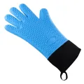 Premium Oven Gloves Insulated Long Anti-scalding Mitts for Cooking black. 