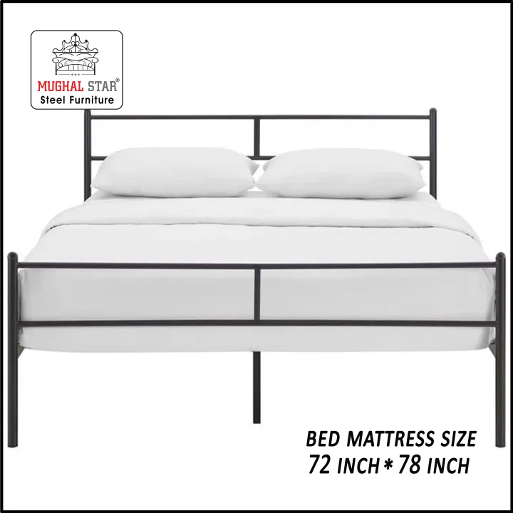 Simplify%20Bed%20Double%20Black%20/%20Double%20Bed%20/%20Iron%20Bed%20/%20Mughal%20Star%20Steel%20Furniture%20-%20Image%203