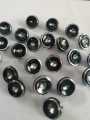 Black/Silver Fancy  Buttons for Dress Set of 50 Pieces. 