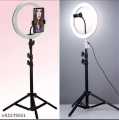 26cm Ring Light With Mobile Holder With 7Feet Tripod Stand in Three Different Mode Light. 