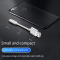 Android USB Data Cable Mobile Phone Charging Treasure Mini Convenient Universal 10cm 15cm 20cm Type-c Black White Short Line. 